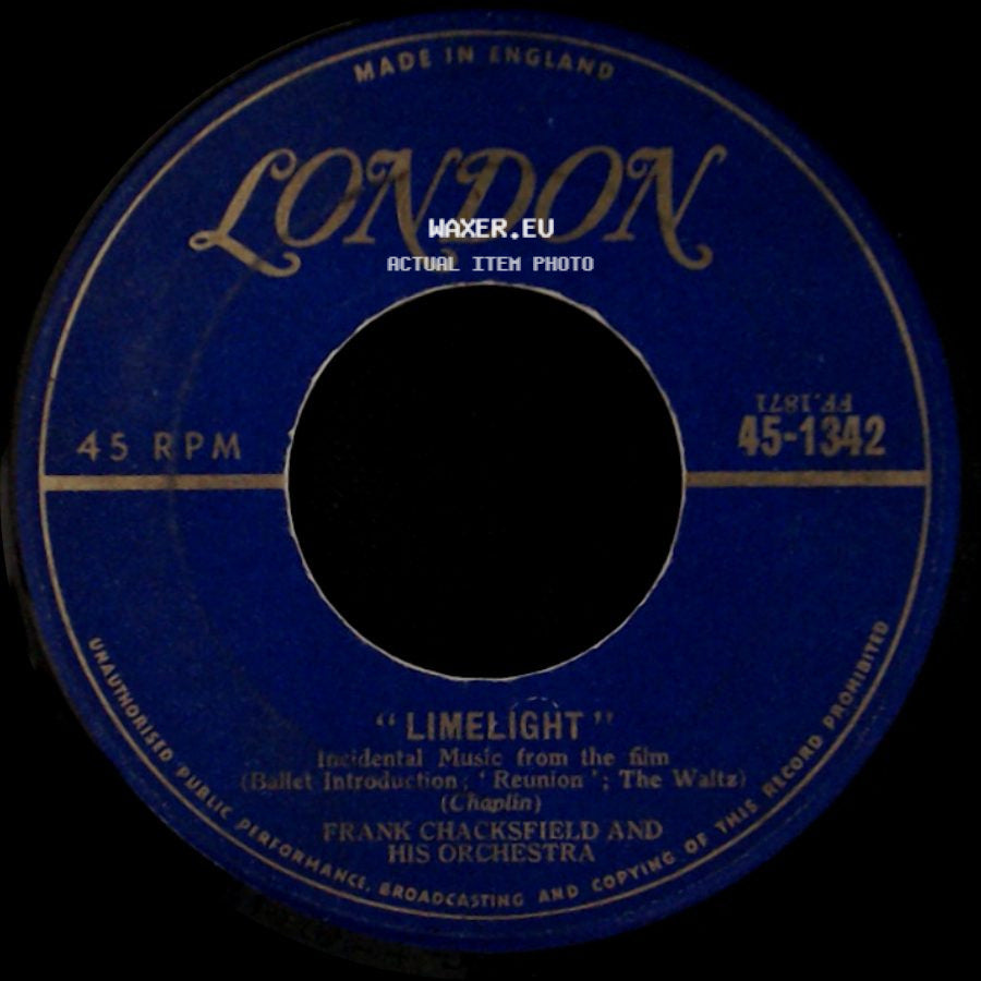 Frank Chacksfield And His Orchestra - Terry's Theme From "Limelight" / Limelight side B