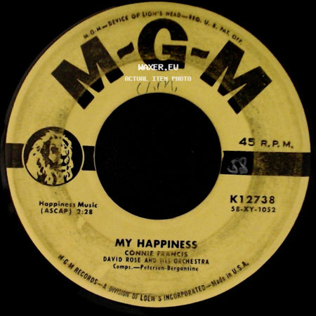 Connie Francis - My Happiness / Never Before side A