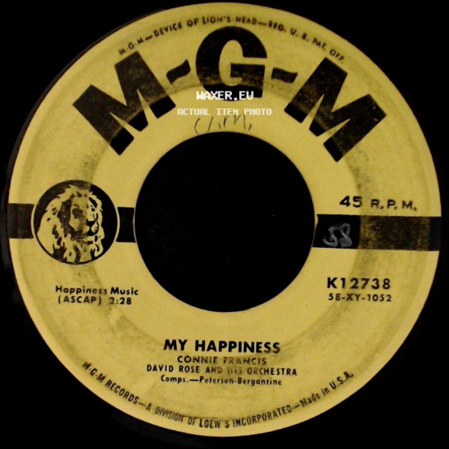 Connie Francis - My Happiness / Never Before side A