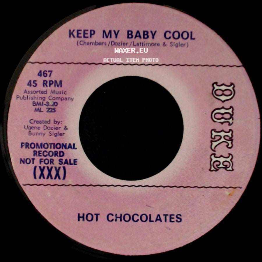 Hot Chocolates - Who Do You Call (D. Malone) / Keep My Baby Cool side B