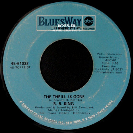 B. B. King - You're Mean / The Thrill Is Gone side B