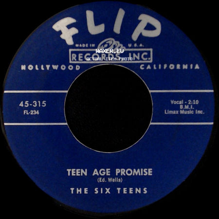 The Six Teens - Teen Age Promise / A Casual Look side A