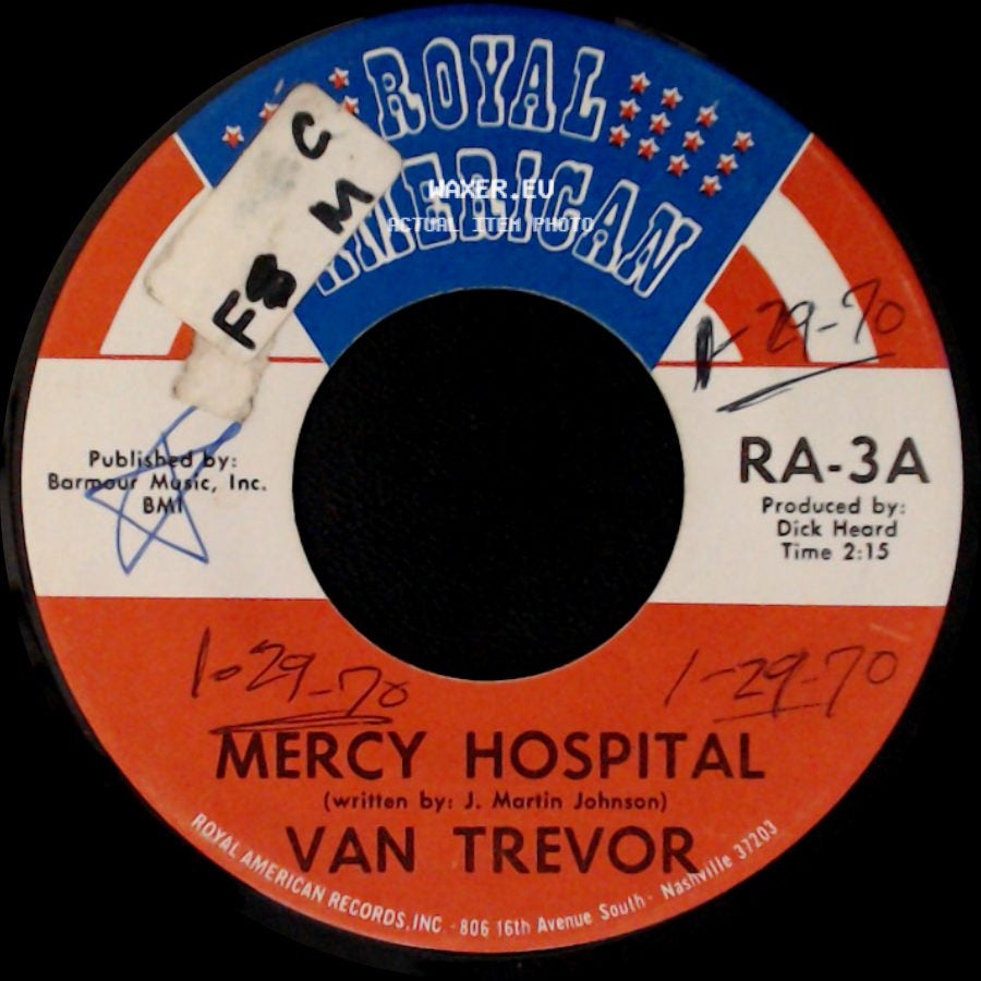 Van Trevor - Something's Missing In Me / Mercy Hospital side B