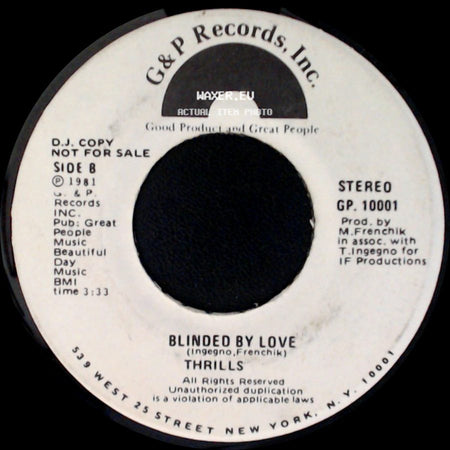 Unknown Artist - Breaking My Heart / Blinded By Love side B