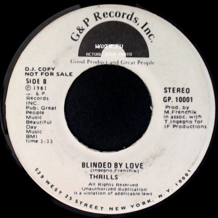 Unknown Artist - Breaking My Heart / Blinded By Love side B