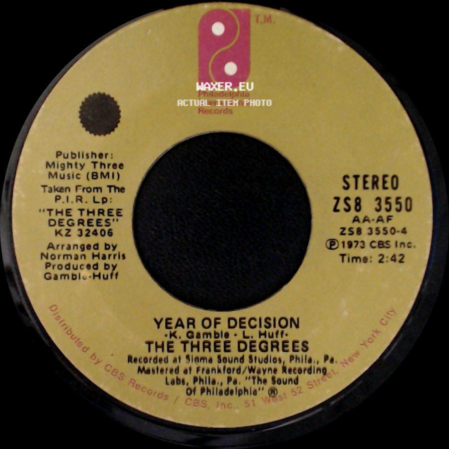 The Three Degrees - Year Of Decision / When Will I See You Again side A