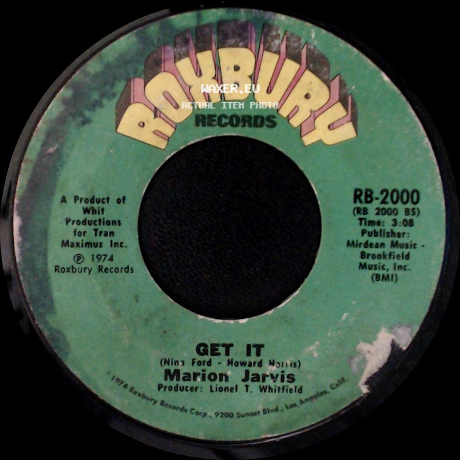 Marion Jarvis - Get It / Hell Of A Fix side A