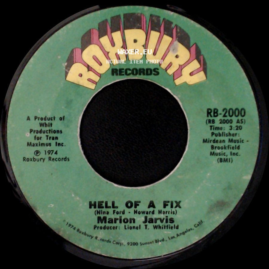 Marion Jarvis - Get It / Hell Of A Fix side B