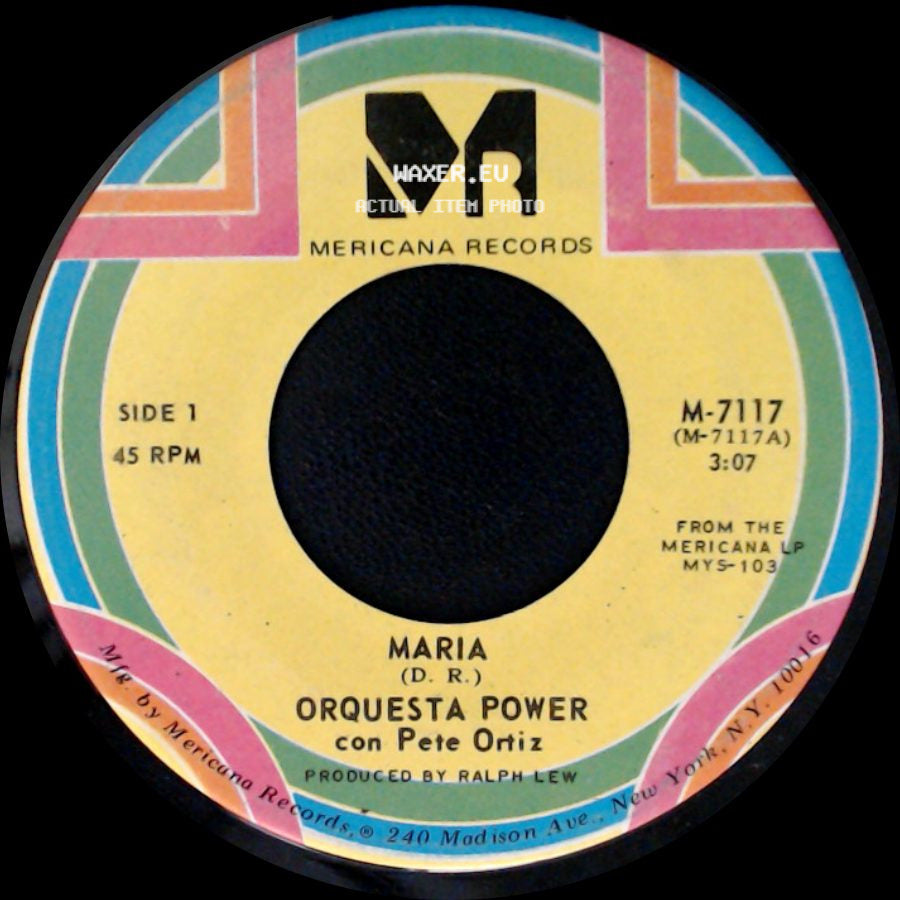 Orquesta Power Con Pete Ortiz / Orquesta Power Con Alejandro (Choli) Hernandez Y Pete Ortiz - Maria / Incomparable side A