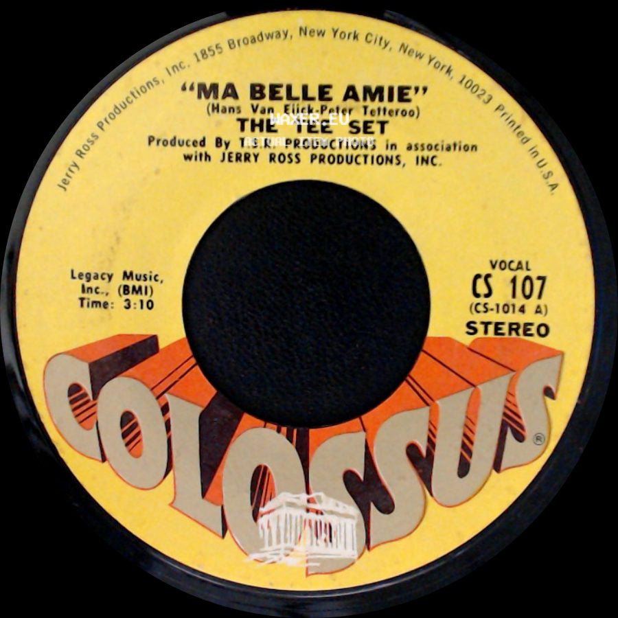 The Tee Set - Ma Belle Amie / Angels Coming In The Holy Night side A