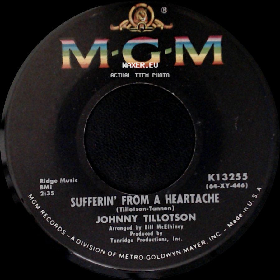 Johnny Tillotson - Sufferin' From A Heartache / Worry side A