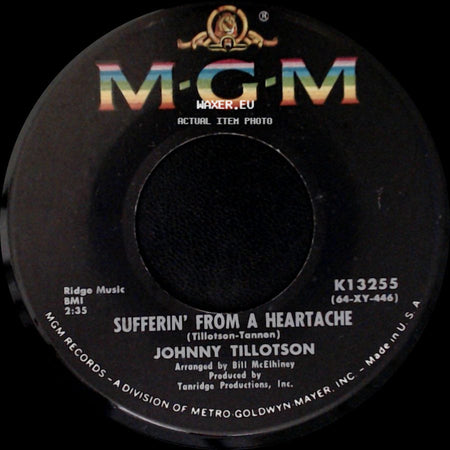 Johnny Tillotson - Sufferin' From A Heartache / Worry side A