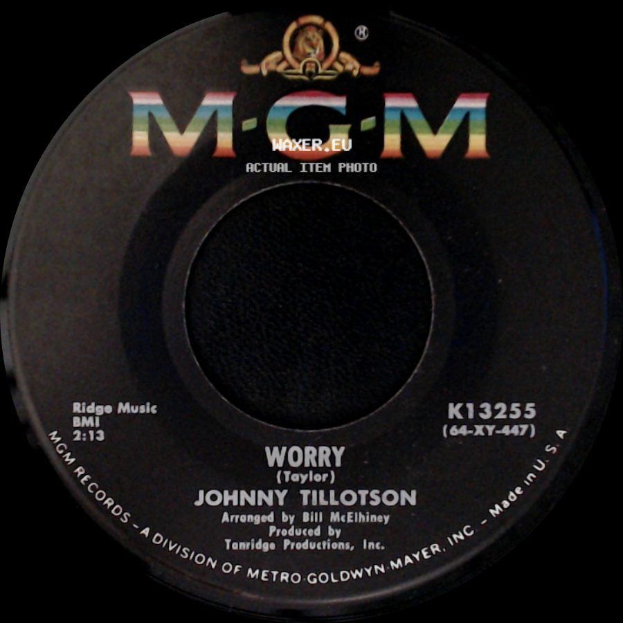 Johnny Tillotson - Sufferin' From A Heartache / Worry side B