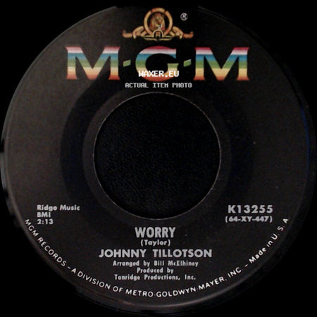 Johnny Tillotson - Sufferin' From A Heartache / Worry side B