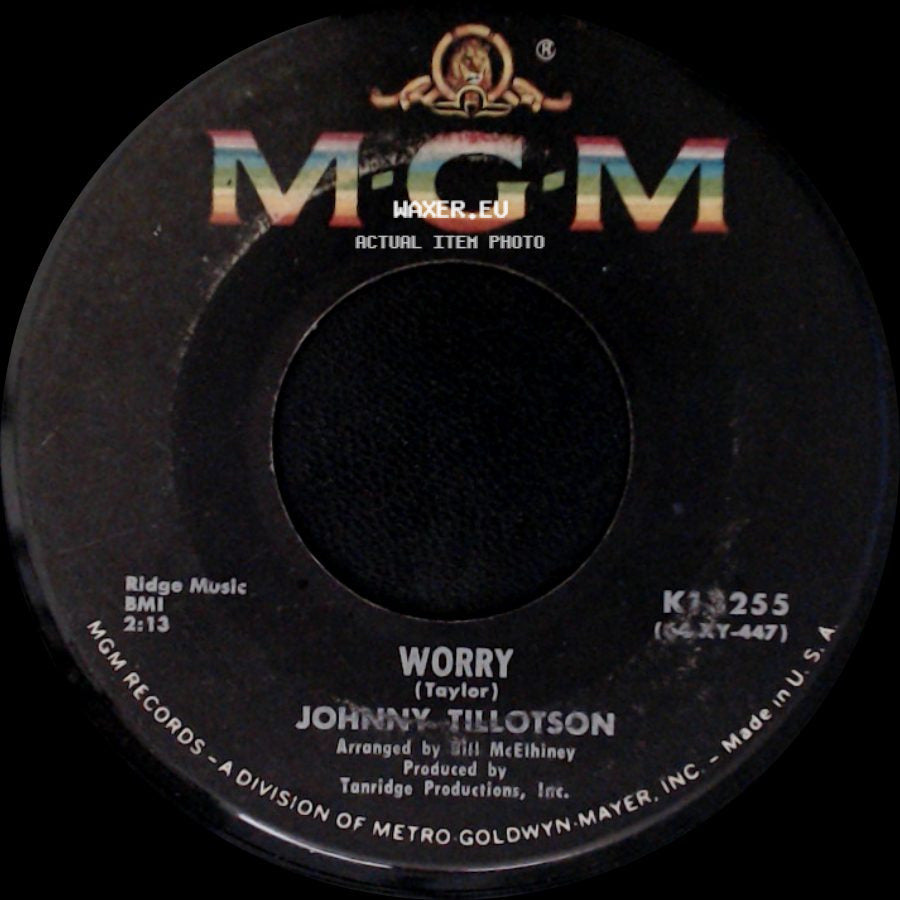Johnny Tillotson - Worry / Sufferin' From A Heartache side A