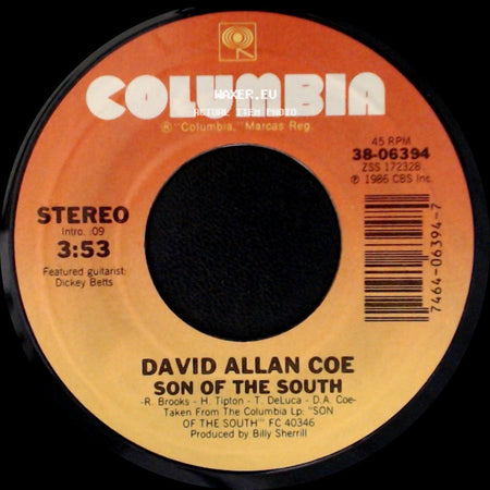 David Allan Coe - Son Of The South / Gemini Girl side A