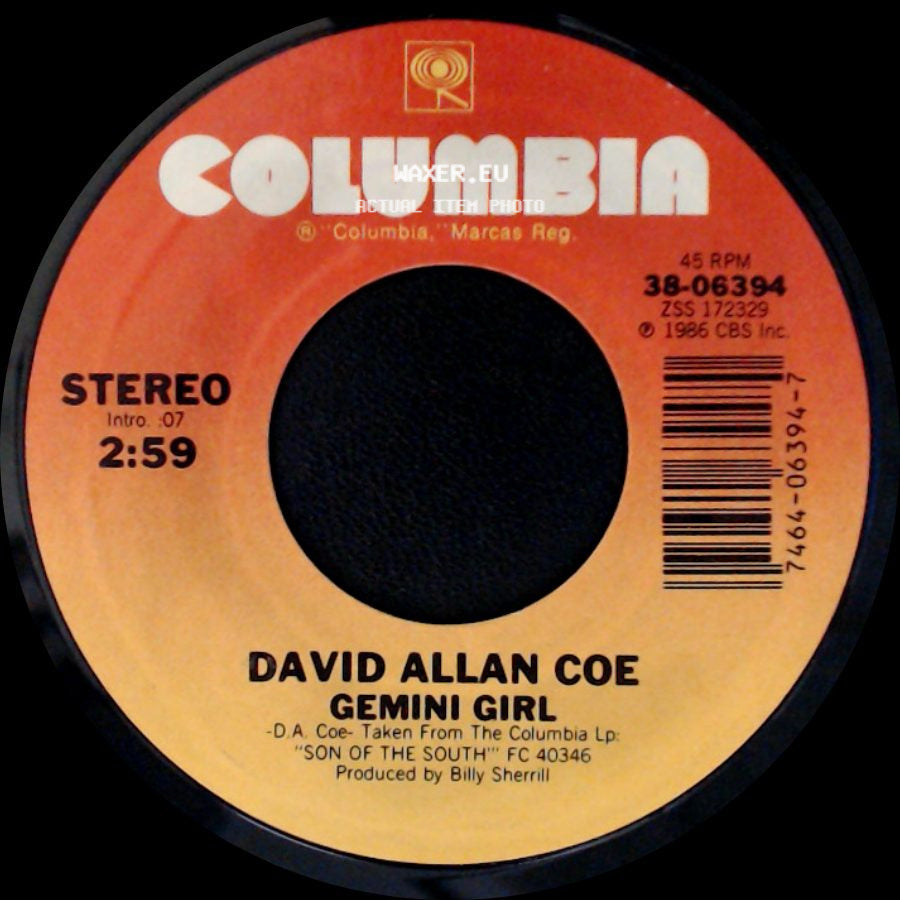 David Allan Coe - Son Of The South / Gemini Girl side B
