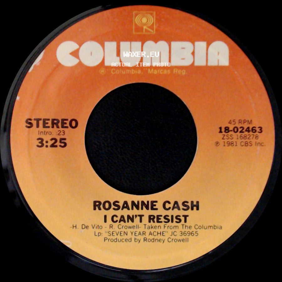 Rosanne Cash - My Baby Thinks He's A Train / I Can't Resist side B