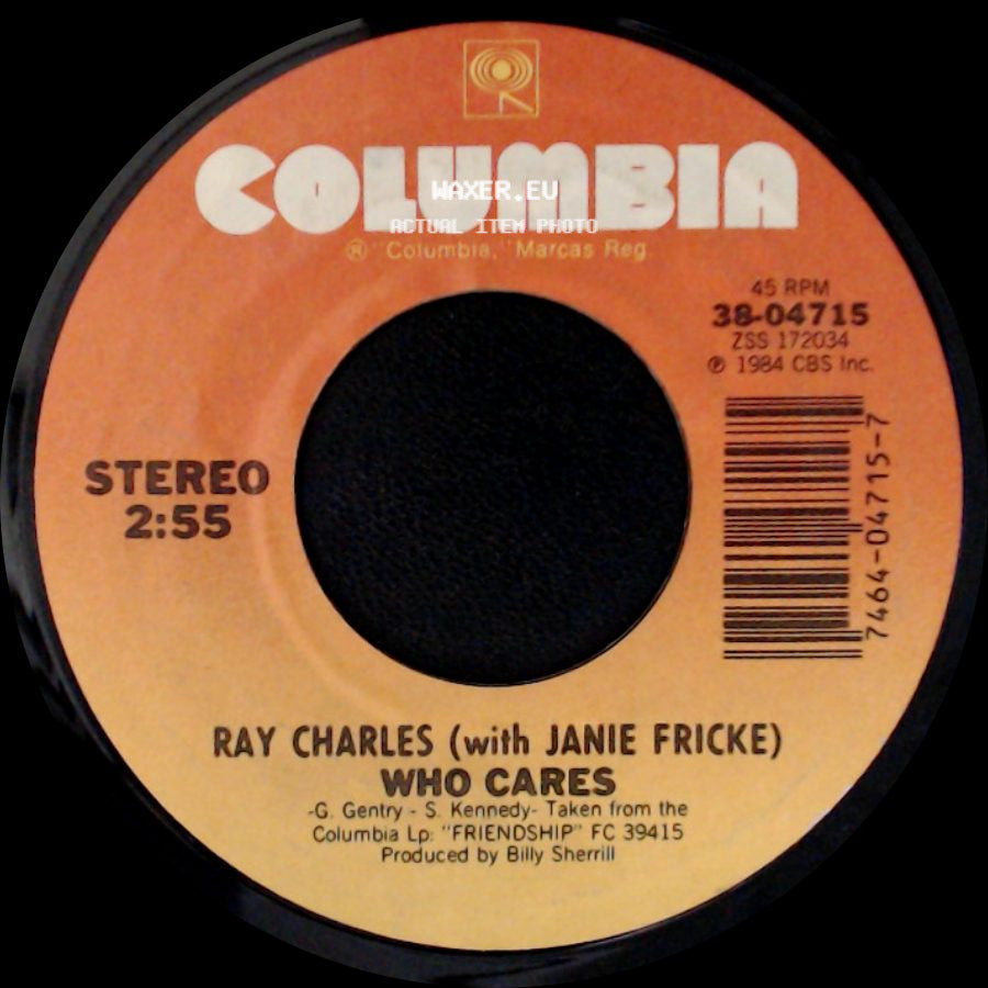 Ray Charles (With Willie Nelson) / Ray Charles (With Janie Fricke) - Seven Spanish Angels / Who Cares side B
