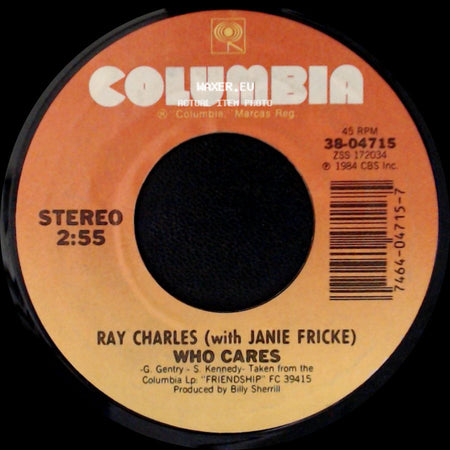 Ray Charles (With Willie Nelson) / Ray Charles (With Janie Fricke) - Seven Spanish Angels / Who Cares side B