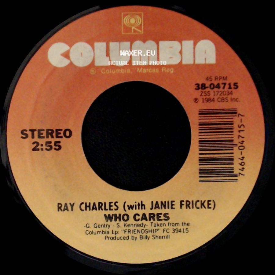 Ray Charles (With Willie Nelson) / Ray Charles (With Janie Fricke) - Seven Spanish Angels / Who Cares side B