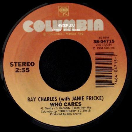 Ray Charles (With Willie Nelson) / Ray Charles (With Janie Fricke) - Seven Spanish Angels / Who Cares side B