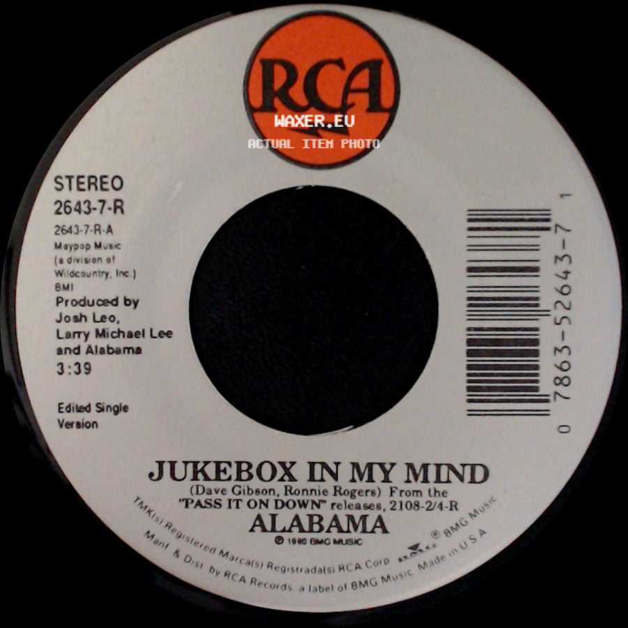 Alabama - Jukebox In My Mind / Fire On Fire side A