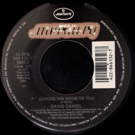 Davis Daniel - Fighting Fire With Fire / Across The Room To You side B