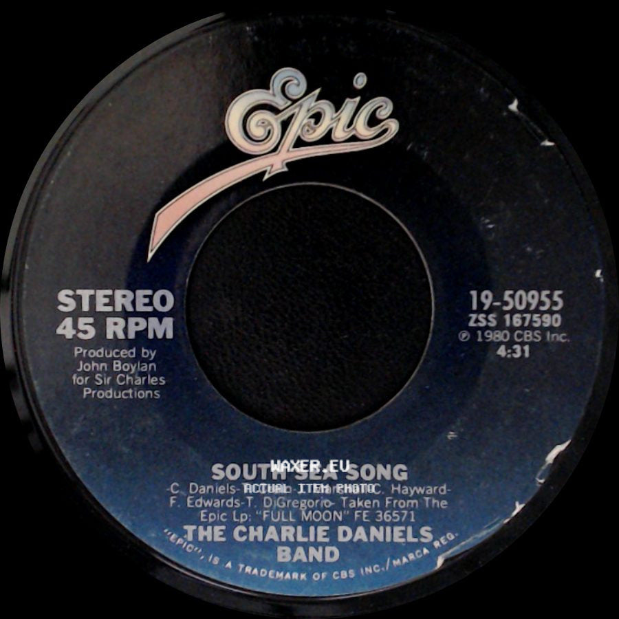 The Charlie Daniels Band - South Sea Song / Carolina (I Remember You) side A