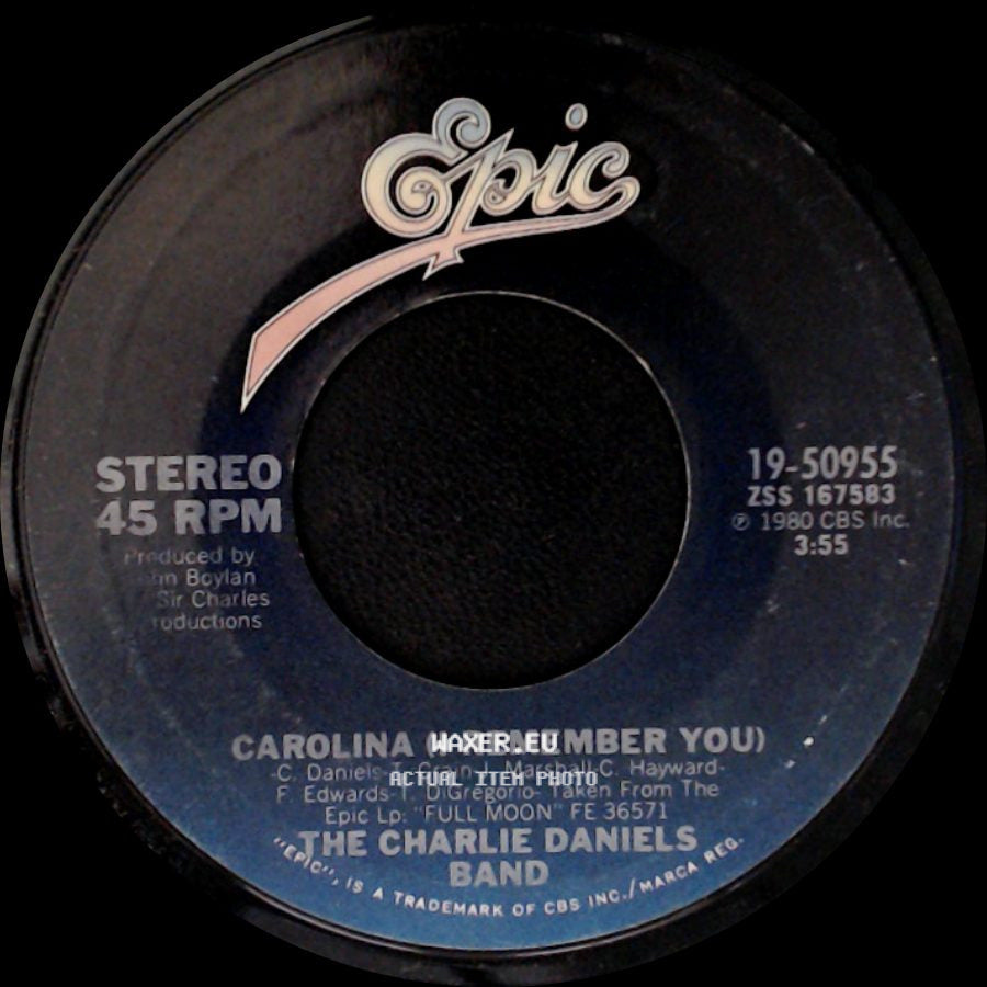 The Charlie Daniels Band - South Sea Song / Carolina (I Remember You) side B