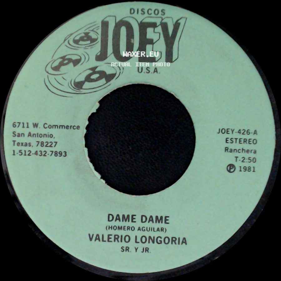 Valerio Longoria Sr. Y Jr. - Dame Dame / La Troquita side A