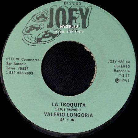 Valerio Longoria Sr. Y Jr. - Dame Dame / La Troquita side B