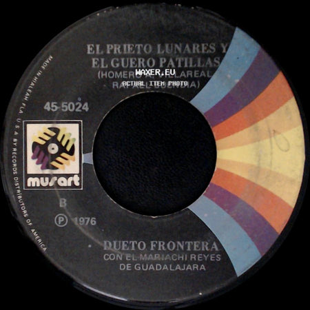 Dueto Frontera Con El Mariachi Reyes De Guadalajara / El Prieto Lunares Y El Guero Patillas - Aborresco / Dueto Frontera side B