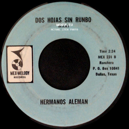Hermanos Aleman - Las Piedras Rodando / Dos Hojas Sin Rumbo side B