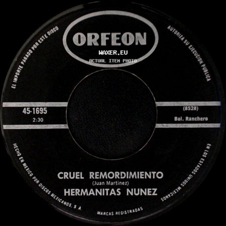 Hermanitas Nunez - Corazon Barato / Cruel Remordimiento side B