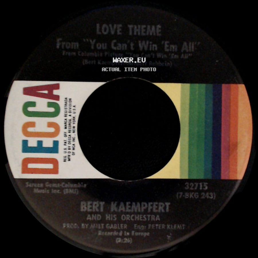 Bert Kaempfert And His Orchestra - Love Theme From "You Can't Win 'em All" / Flight To Mecca side A
