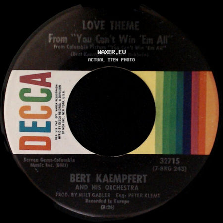 Bert Kaempfert And His Orchestra - Flight To Mecca / Love Theme From "You Can't Win 'em All" side B