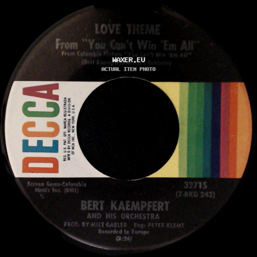 Bert Kaempfert And His Orchestra - Flight To Mecca / Love Theme From "You Can't Win 'em All" side B