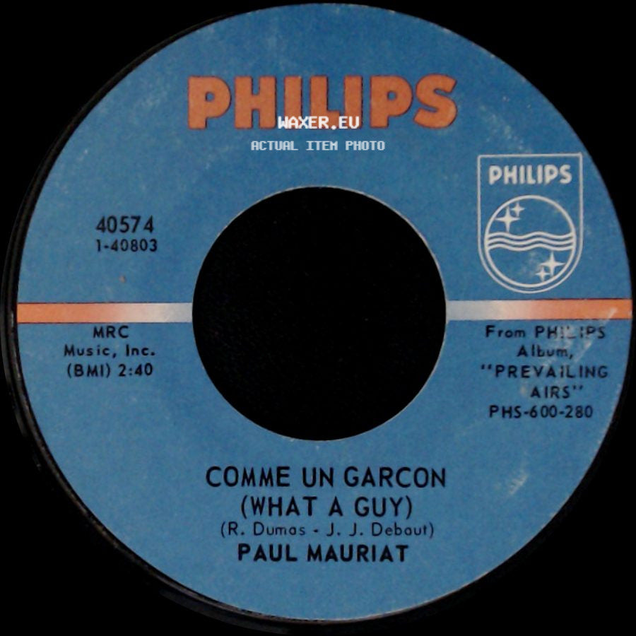 Paul Mauriat - Comme Un Garcon (What A Guy) / Chitty Chitty Bang Bang side A