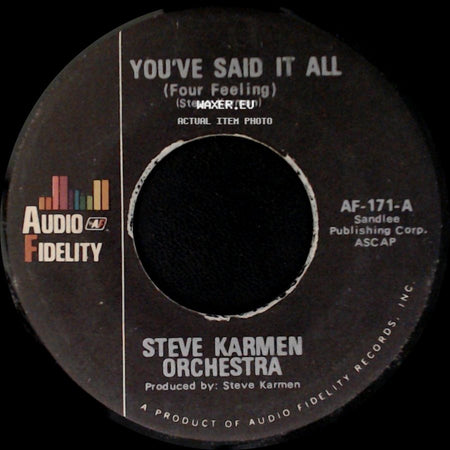 Steve Karmen Orchestra - You've Said It All / You've Said It All (Tuba Version) side A