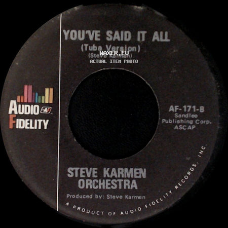 Steve Karmen Orchestra - You've Said It All (Four Feeling) / You've Said It All (Tuba Version) side B