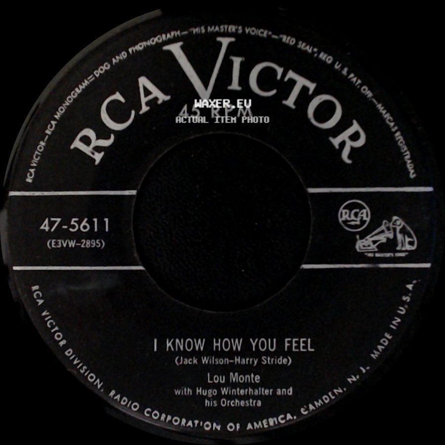Lou Monte / Lou Monte With Hugo Winterhalter And His Orchestra - I Know How You Feel / Darktown Strutters Ball side A