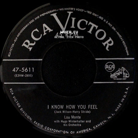 Lou Monte / Lou Monte With Hugo Winterhalter And His Orchestra - I Know How You Feel / Darktown Strutters Ball side A