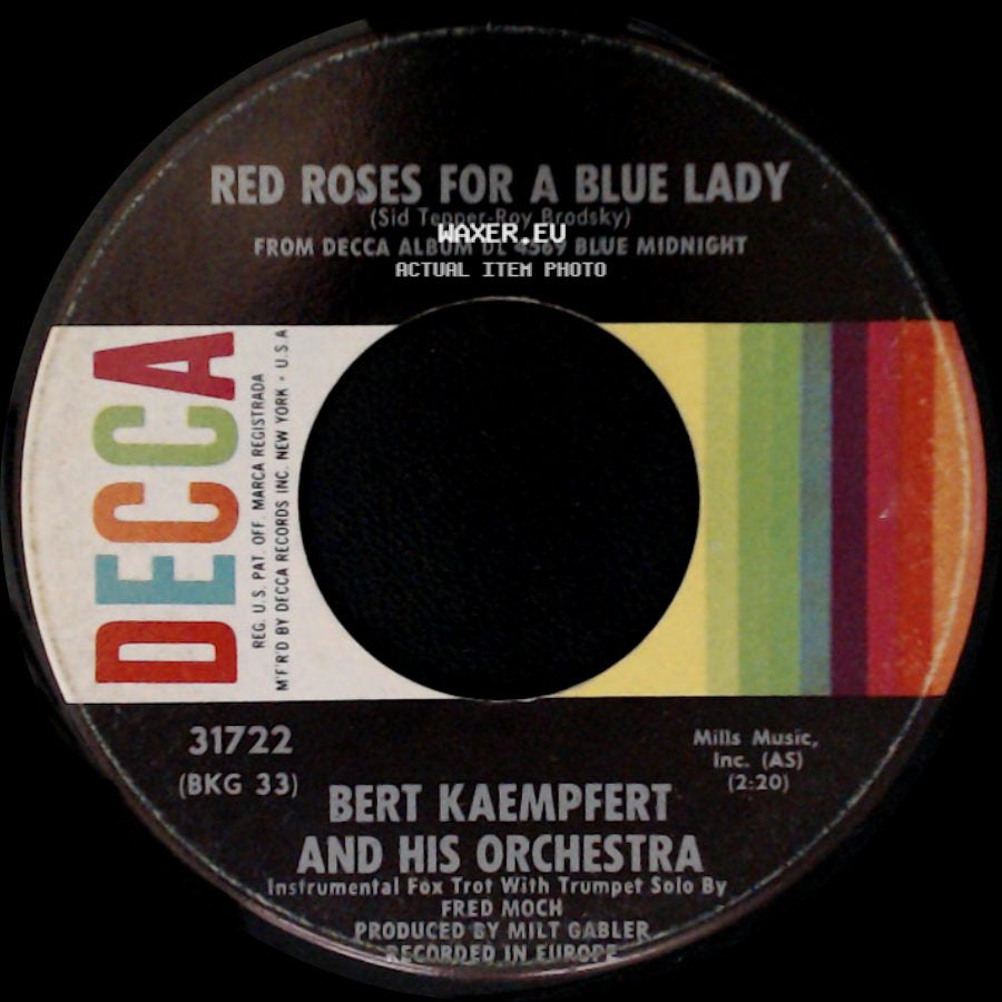Bert Kaempfert And His Orchestra - Lonely Nightingale / Red Roses For A Blue Lady side B