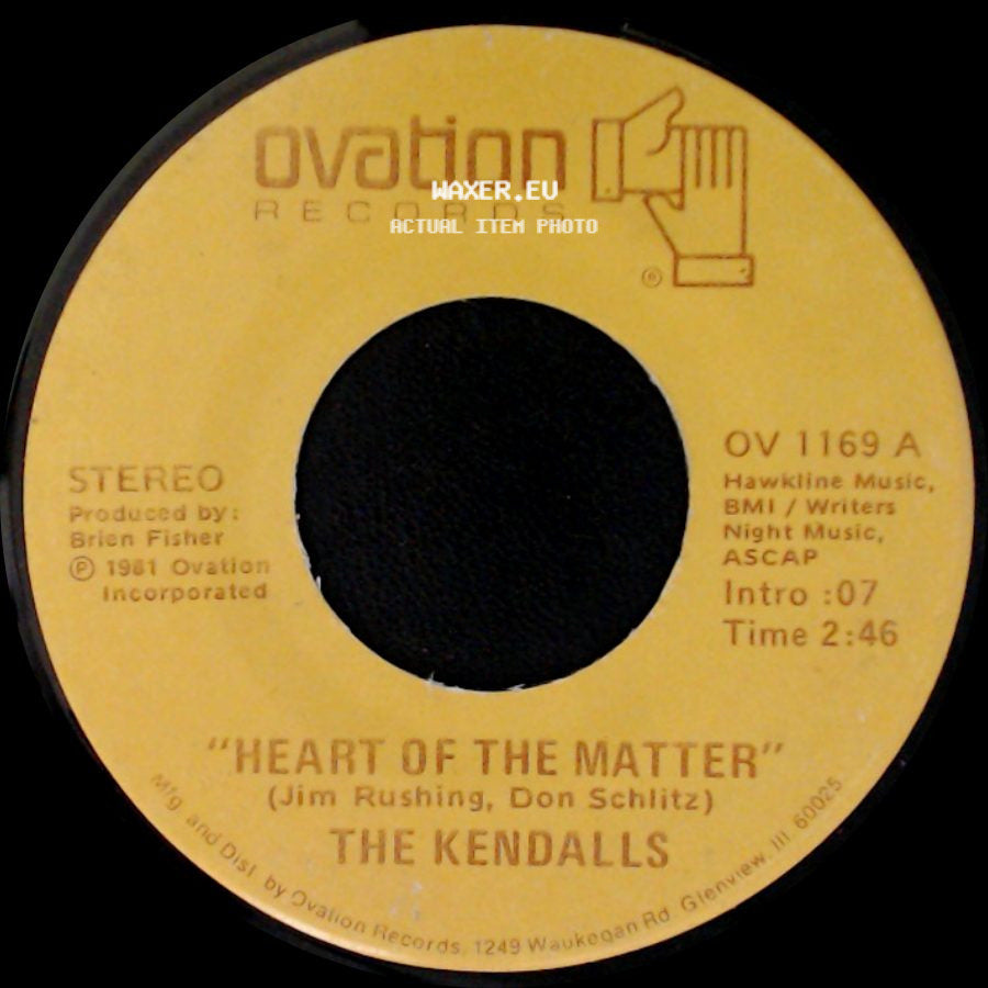 The Kendalls - Heart Of The Matter / Mandolin Man side A