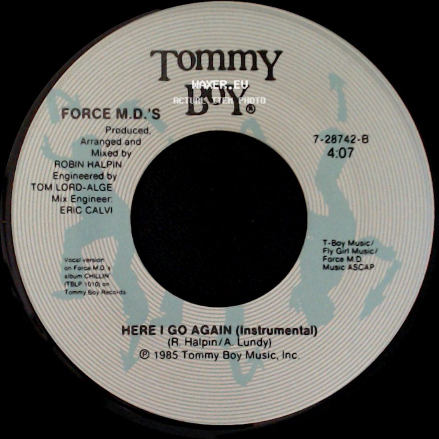 Force M.D.'s - Here I Go Again (Instrumental) / Here I Go Again side A