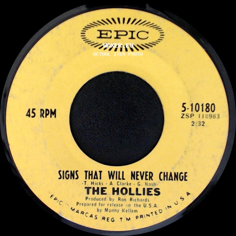 The Hollies - Carrie-Anne / Signs That Will Never Change side B