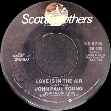 John Paul Young - Love Is In The Air / Where The Action Is side A