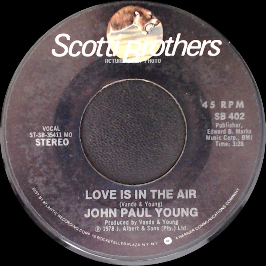 John Paul Young - Love Is In The Air / Where The Action Is side A