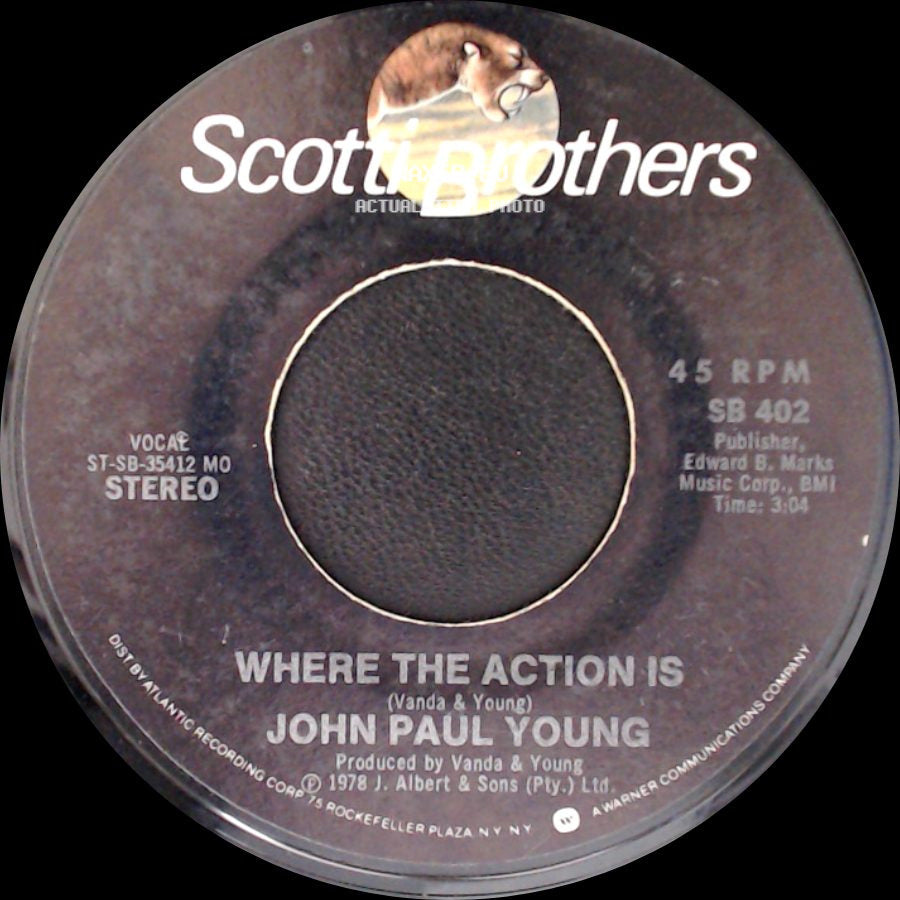 John Paul Young - Love Is In The Air / Where The Action Is side B